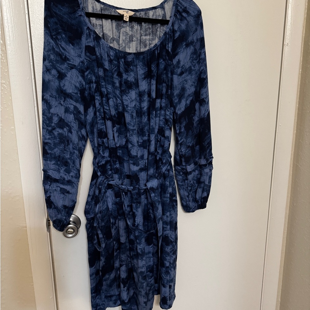 Blue Tie-Dye Dress